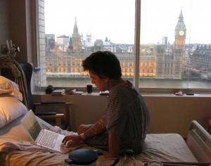 Andy Worthington in a room at St. Thomas' Hospital, overlooking the Houses of Parliament, March 21, 2011 (Photo: Dot Young) Andy Worthington in a room at St. Thomas' Hospital, overlooking the Houses of Parliament, March 21, 2011 (Photo: Dot Young)