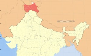 Location of Jammu and Kashmir in India. Source: WIkipedia Commons.