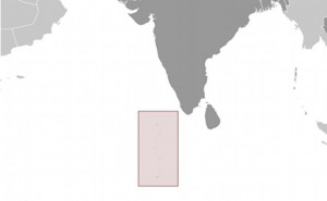 Location of Maldives. Source: CIA World Factbook.