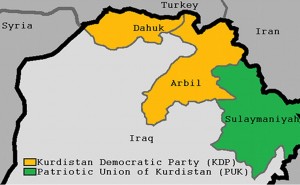 Kurdistan. Graphic by Kermanshahi, Wikipedia Commons.