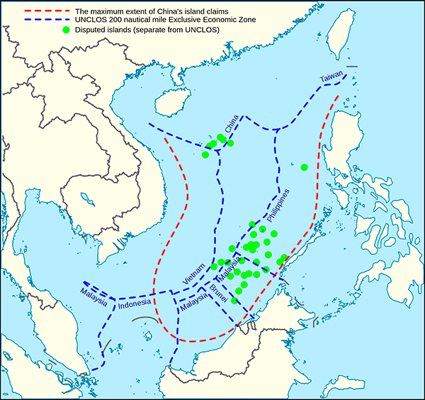 Figure 1. Overlapping sovereignty claims in the South China Sea Source: Council on Foreign Relations, Washington.