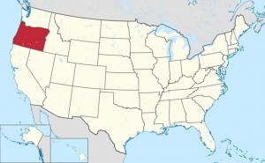 Location of Oregon in United States. Source: Wikipedia Commons.