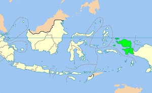 Location of West Papua in Indonesia. Source: Wikipedia Commons.