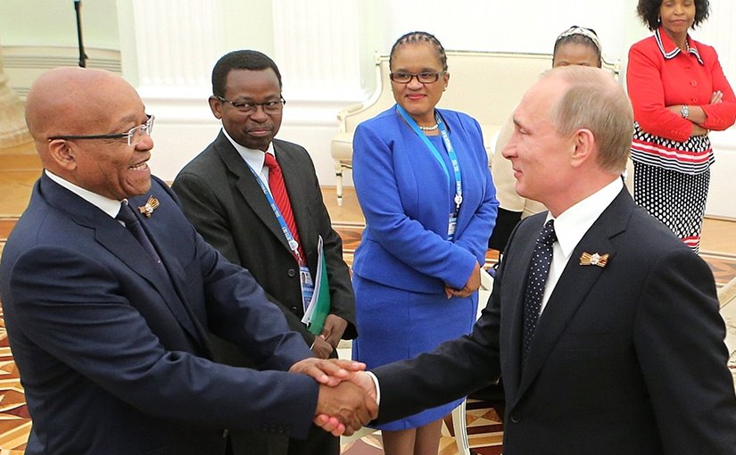 Russia's Vladimir Putin meets with South Africa's Jacob Zuma. Photo Credit: Kremlin.ru
