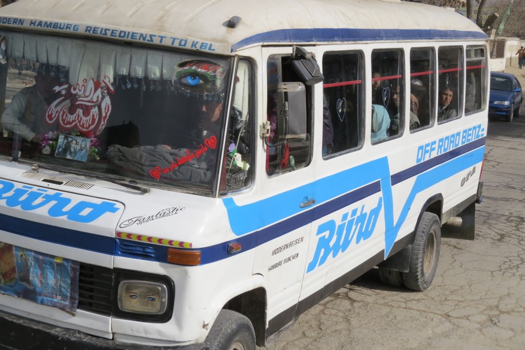 A Minibus in Kabul. Photo by Dr. Hakim.