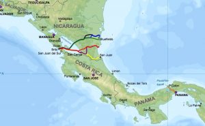 Nicaragua Canal Proposals. Source: Wikimedia Commons.