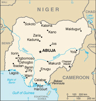Figure 1. Map of Nigeria  Source: U.S. Department of State