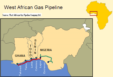 Figure 11. West African Gas Pipeline from Nigeria to Ghana