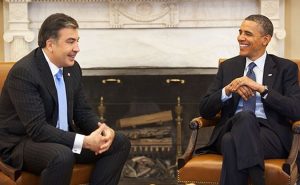 Misha Saakashvili meeting President Obama in 2012