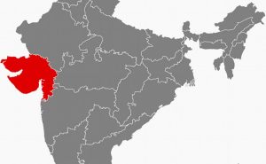 Location of Gujarat in India. Source: Wikipedia Commons.
