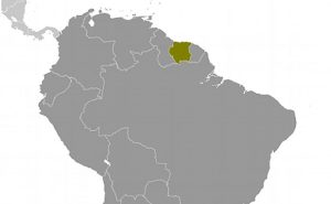 Location of Suriname. Source: CIA World Factbook.