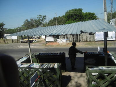 Security checkpoint in southern Mexico