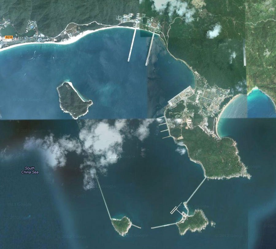 China's new naval base for them that runs along Yalong Bay, near the South China Sea.