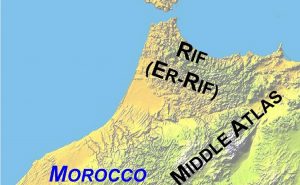 Location of Rif region in Morocco. Credit: Wikipedia Commons.