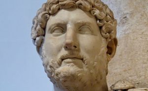 Marble bust of Hadrian at the Palazzo dei Conservatori, Capitoline Museums. Photo by Marie-Lan Nguyen, Wikipedia Commons.
