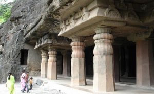 Ajanta Caves in India. Photo by Jonathanawhite, Wikimedia Commons.