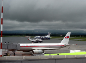 Air Koryo aircraft at the Vladivostok airport. Photo by Leonid Kozlov. 
