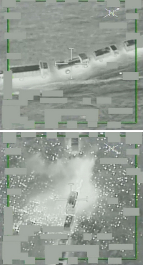 "Coalition Airstrike Destroys 283 Daesh Oil Trucks Near Al Hassakah and Dayr Az Zawr, Syria, to Degrade Daesh Oil Revenue,” November 22, 2015 (Screenshot: Combined Joint Task Force–Operation Inherent Resolve video)