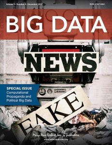 Big Data, published quarterly online with open access options and in print, facilitates and supports the efforts of researchers, analysts, statisticians, business leaders, and policymakers to improve operations, profitability, and communications within their organizations. Credit: Mary Ann Liebert, Inc., publishers