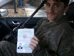 Dejan Beric with DNR passport. Photo: Facebook/Dejan Beric