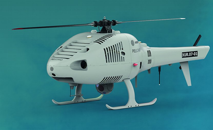 Indra's unmanned Pelicano helicopter. Photo Credit: Indra