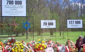 Signs at Donja Gradina Memorial Site offer the figure of 700,000. Photo: Wikimedia Commons/Never will happen again (talk).