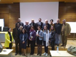 The writer with the Rabat International University audience