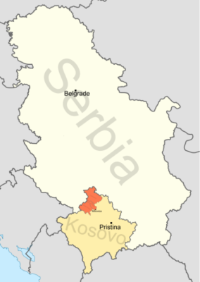 Map of North Kosovo (Source: WikiMedia Commons)