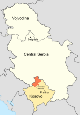 North Kosovo (in orange) (Source: Wikimedia)