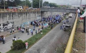 Opposition protest numbers are rapidly dwindling. This puny march was observed in Managua on July 26.