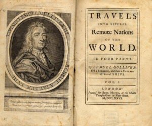 First edition of Gulliver's Travels by Jonathan Swift.
