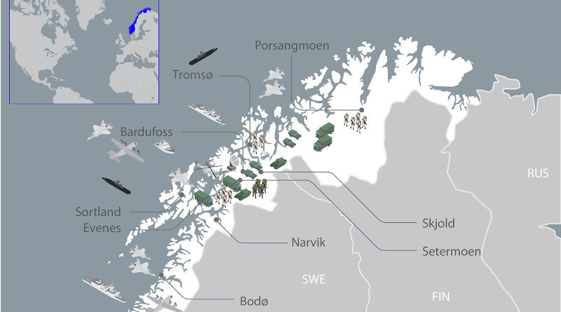 Exercise Cold Response 2020 takes place in Norway, March 2-28, 2020. The exercise will take place primarily in the north, near Tromso. Credit: Norwegian Ministry of Defense