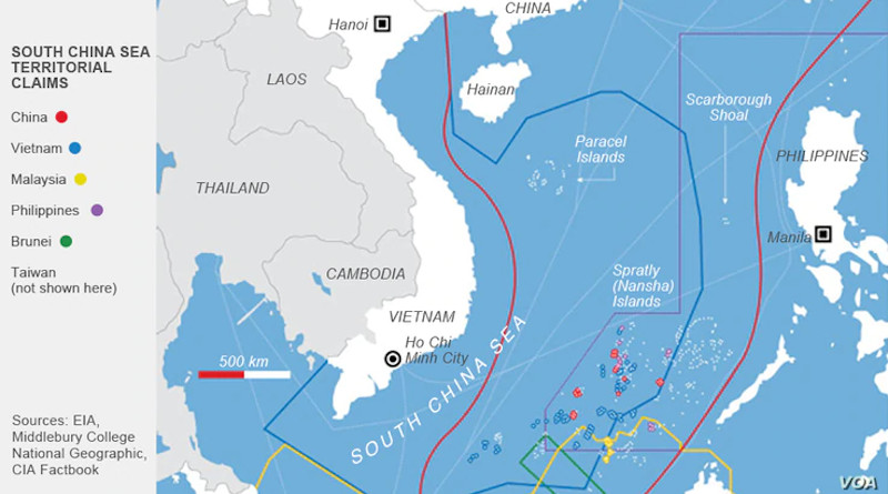 South China Sea Territorial Claims: Credit: VOA
