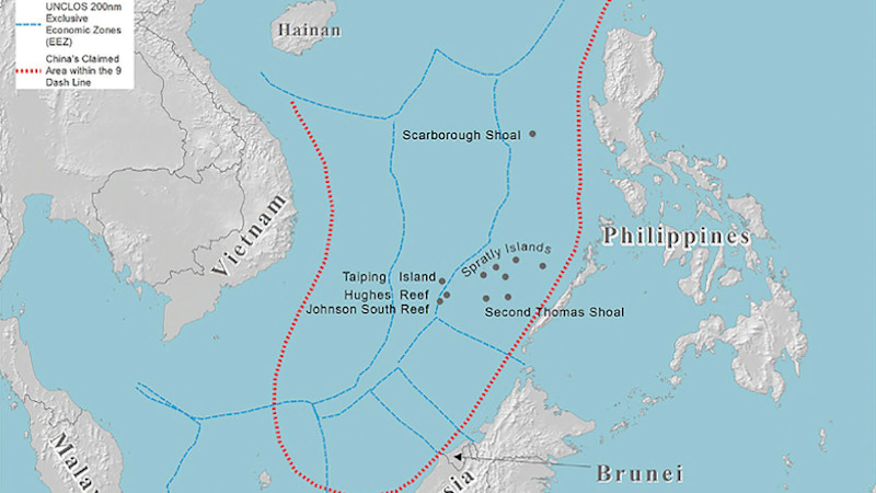 The area which is claimed under China’s nine dashed line. (Keanehm, May 14, 2020) south china sea