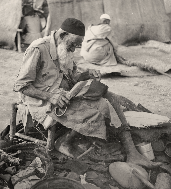 Jewish shoemaker in Morocco. (Central Archives for the History of the Jewish People)