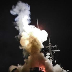 March 19, 2011 photo provided by the U.S. Navy shows the guided-missile destroyer USS Barry (DDG 52) as it launches a Tomahawk missile in support of Operation Odyssey Dawn from the Mediterranean Sea. Photo: U.S. Navy, Fireman Roderick Eubanks