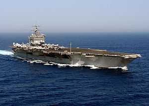 USS Enterprise underway in the Atlantic Ocean