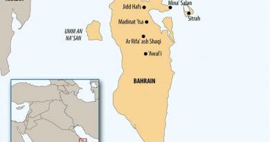 Location of Bahrain