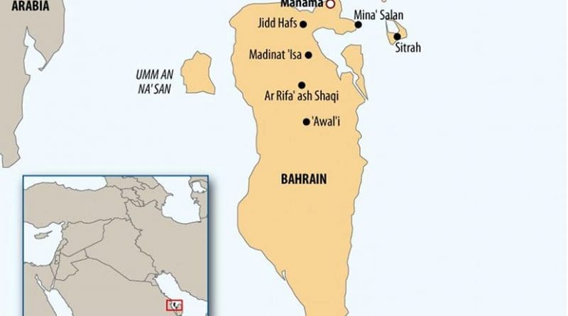 Location of Bahrain