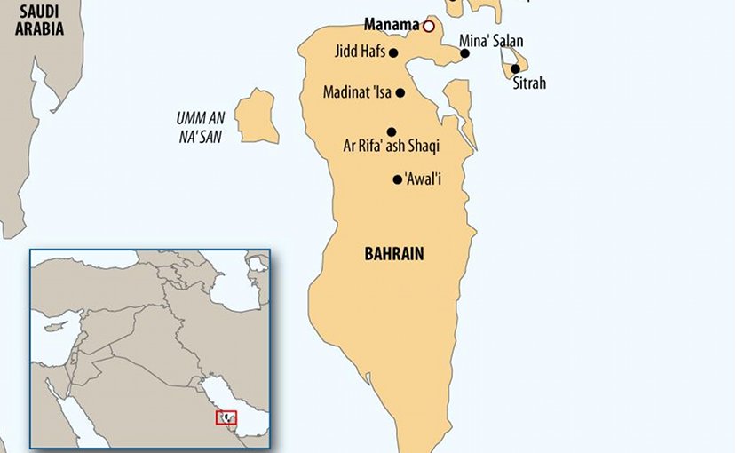 Location of Bahrain