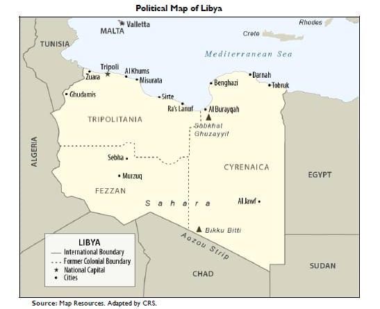 Political Map of Libya