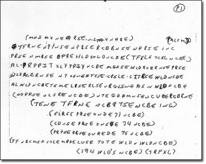 The meanings of the coded notes remain a mystery to this day (Clickl to enlarg)