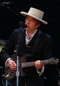 Dylan onstage at the Azkena Rock Festival, Vitoria-Gasteiz, Spain, June 26, 2010