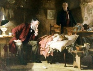 "The Doctor" by Luke Fildes (detail)