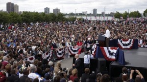 President Barack Obama addresses the Labor Day celebration in Detroit, Mich., Sept. 5, 2011. (Official White House Photo by Samantha Appleton) 