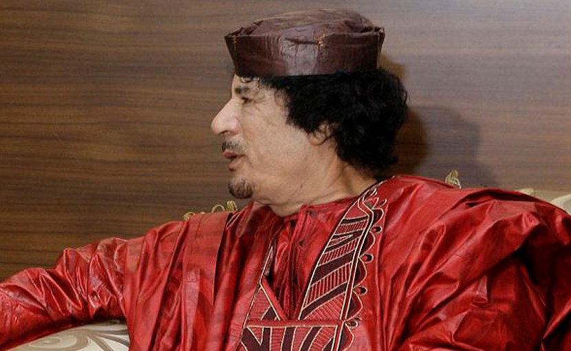Libya's Muammar al-Gaddafi. Source: Spanish Prime Minister's Office. Wikipedia Commons.