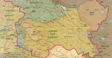 The Kashmir region districts. Source: CIA, Wikipedia Commons.