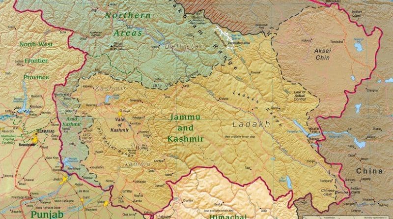 The Kashmir region districts. Source: CIA, Wikipedia Commons.