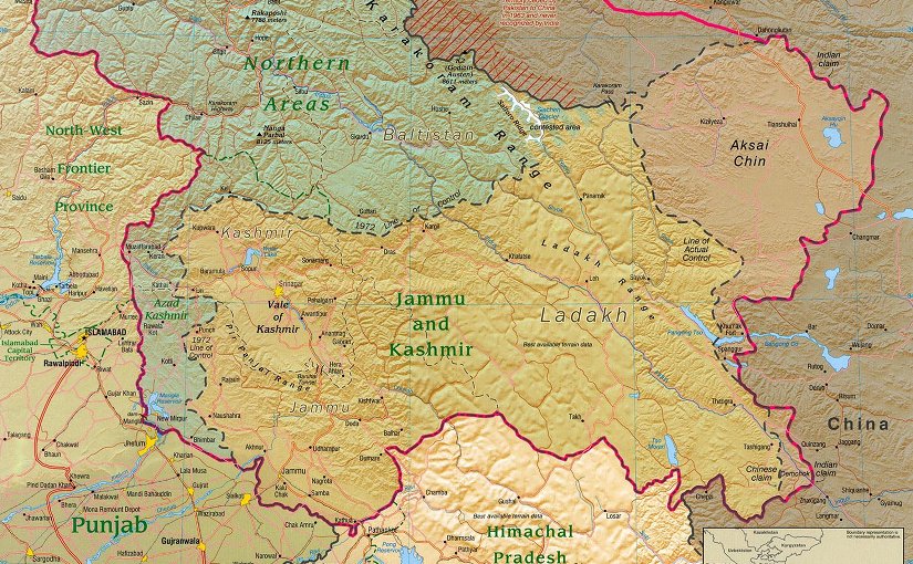 The Kashmir region districts. Source: CIA, Wikipedia Commons.