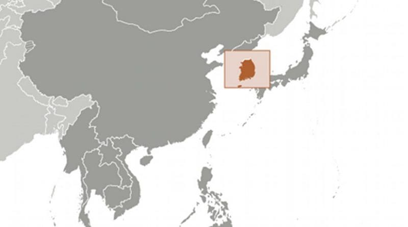 Location of South Korea. Source: CIA World Factbook.